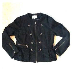 Peplum ruffle waist jacket